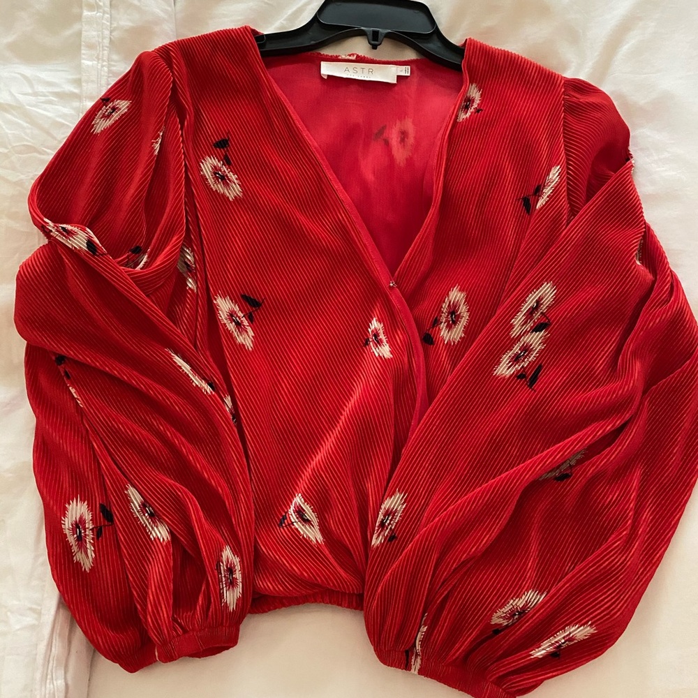 ASTR the label faux wrap top